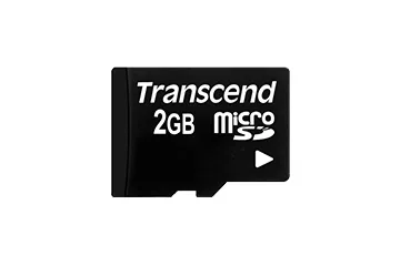Transcend 2 Gt MicroSDHC -muistikortti + SD-adapteri