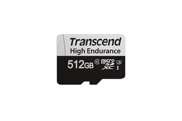TRANSCEND 512 GB MICROSDXC CARD, U3 - USD350V (W/ ADAPTER)