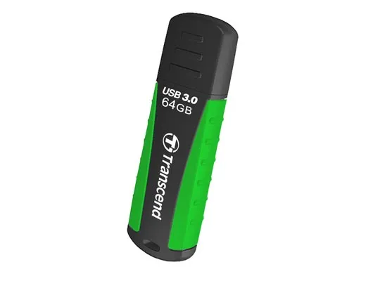 Transcend 64 Gt JetFlash 810 USB 3.0 -muistitikku, Musta/Vihreä