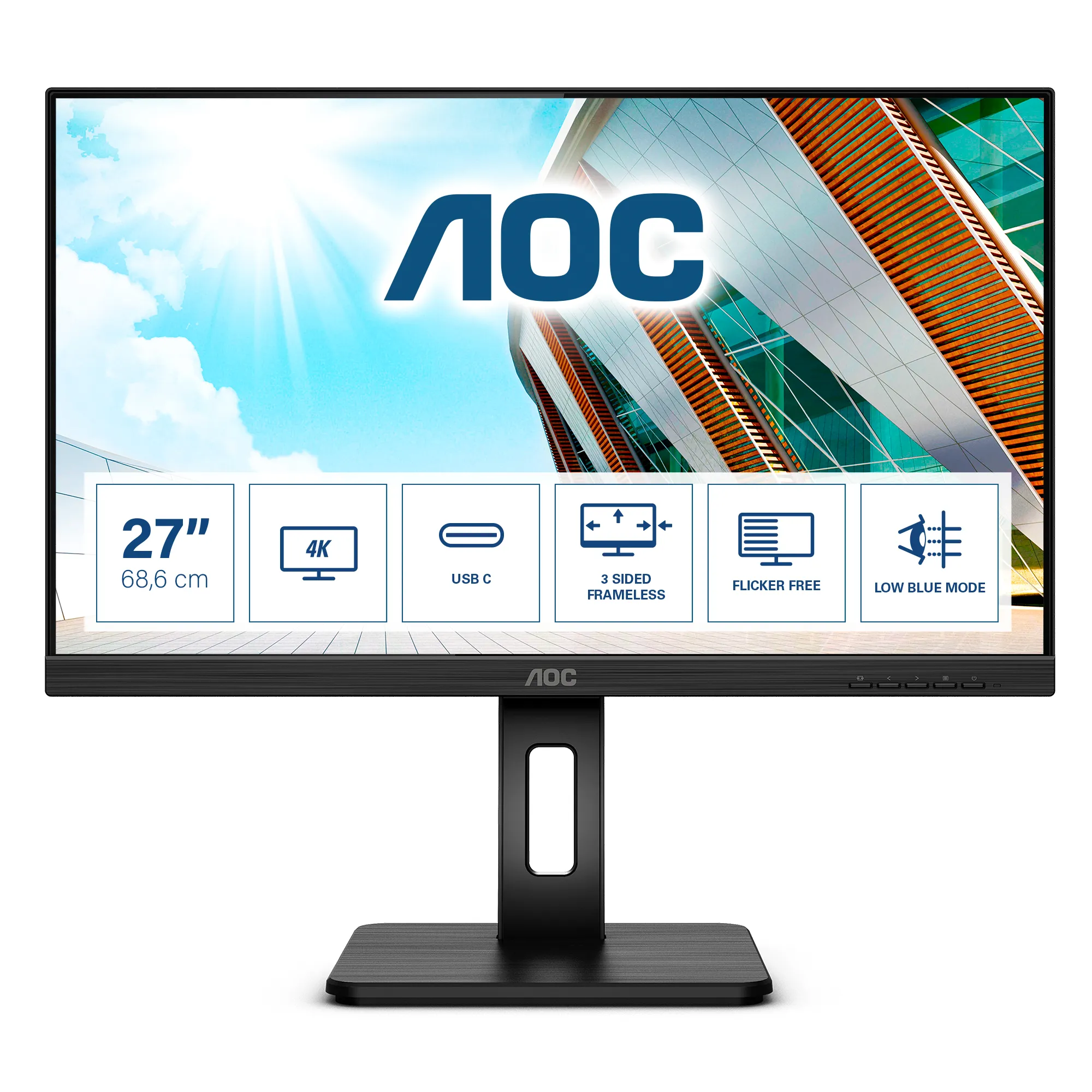 AOC U27P2CA 27" 4K UHD, IPS -näyttö