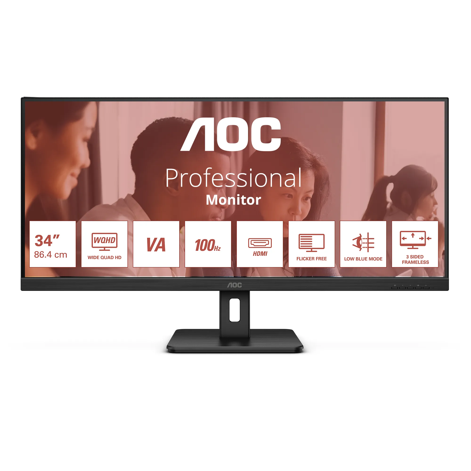 AOC 34" U34E2M UWQHD, VA -näyttö