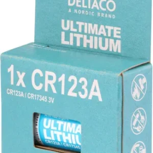 Deltaco Ultimate Lithium -paristo, 3V, CR123A, 1-pack