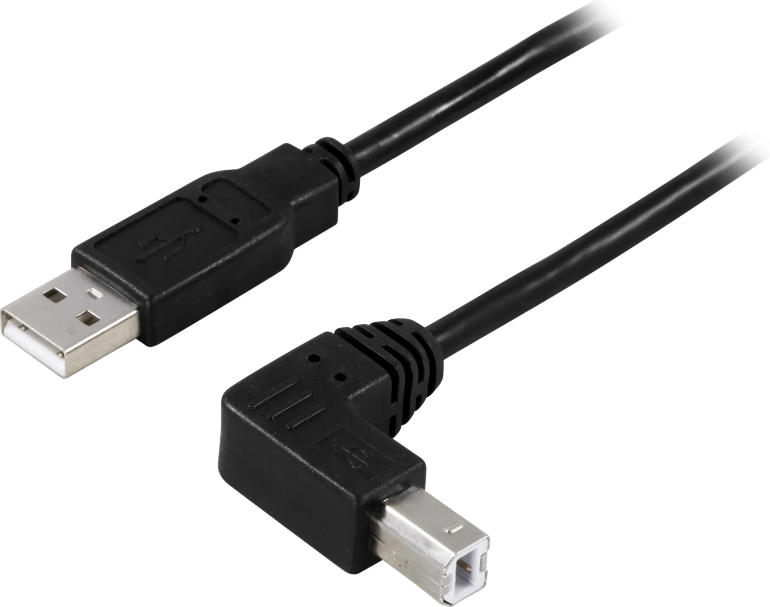 Deltaco USB-A - USB-B -kaapeli, 1 m, Musta