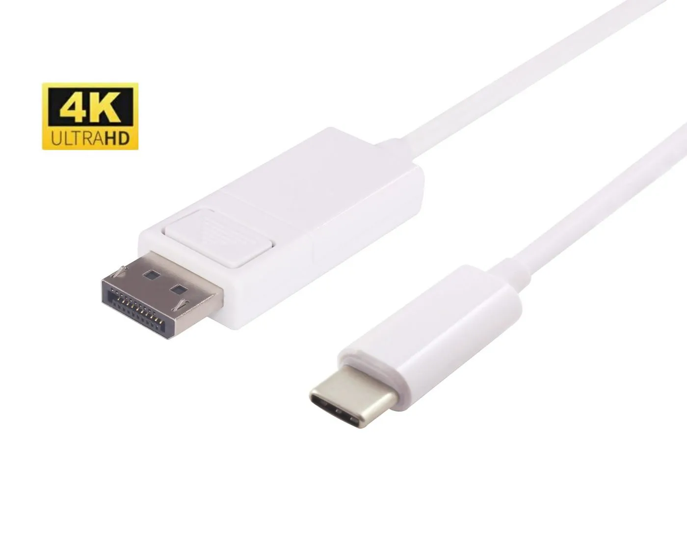 MicroConnect USB-C – DisplayPort -kaapeli, 2 m, Valkoinen