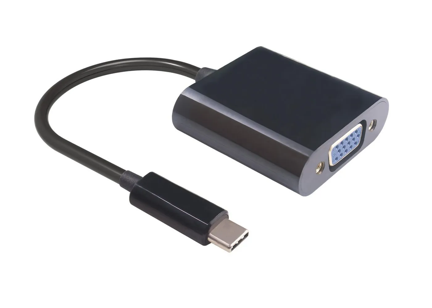 MicroConnect Adapter USB3.1 C - VGA M-F -adapteri, 0.2m, Musta