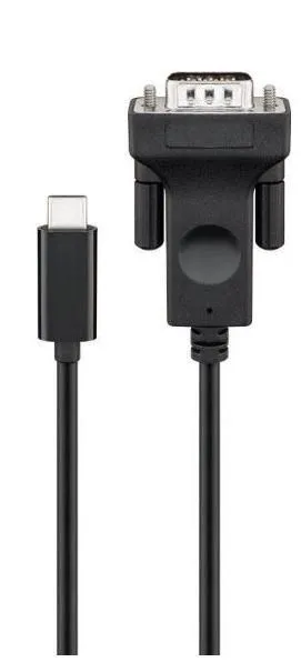 MicroConnect USB-C - VGA -kaapeli, 1,8 m, Musta
