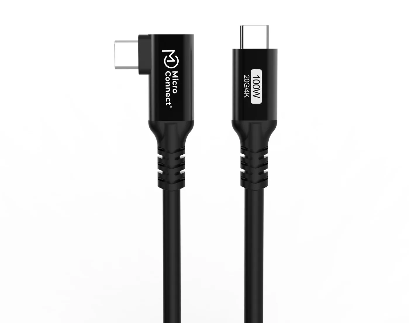 MicroConnect Premium USB-C - USB-C 100W -kaapeli, Musta, 5m