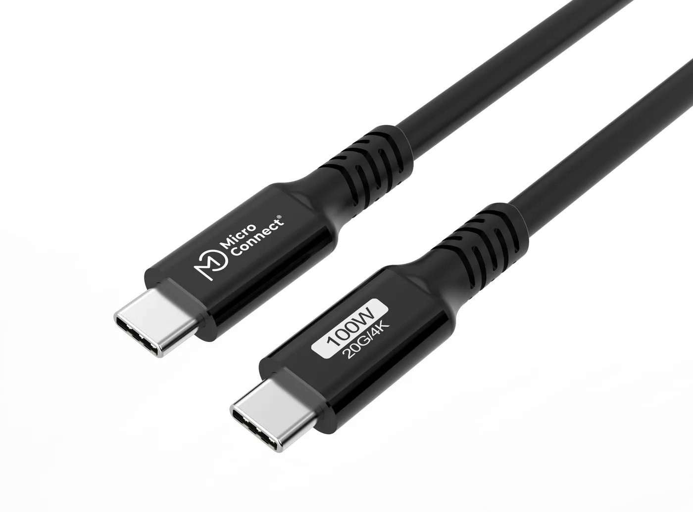 MicroConnect Premium USB-C – USB-C 3.2 Gen 2 -kaapeli, 4 m, Musta