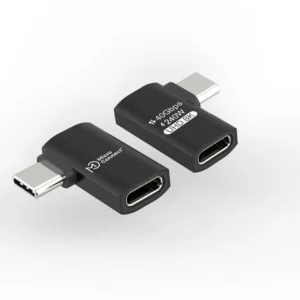 Premium USB4 Gen 3x2 USB-C angeled adapter, 40Gbps, 240W