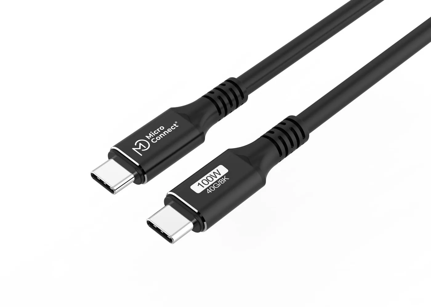 MicroConnect Premium USB-C – USB-C (USB 4) -kaapeli, 1,2 m, Musta