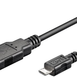 MicroConnect USB-A - Micro-USB B -kaapeli, 0,6 m, Musta