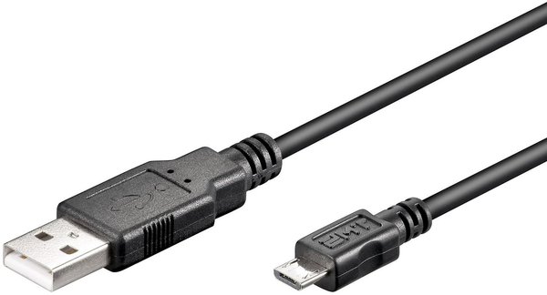 MicroConnect USB-A - Micro-USB B -kaapeli, 0,6 m, Musta