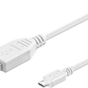MicroConnect USB-A - Micro-USB B -kaapeli, 5 m, Valkoinen