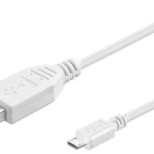 MicroConnect USB-A - Micro-USB B -kaapeli, 3 m, Valkoinen