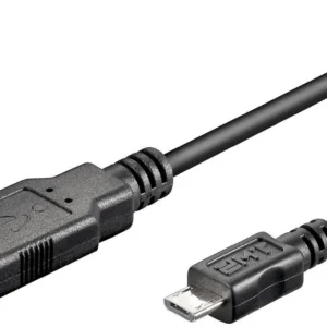 MicroConnect USB-A - Micro-USB B -kaapeli, 1 m, Musta