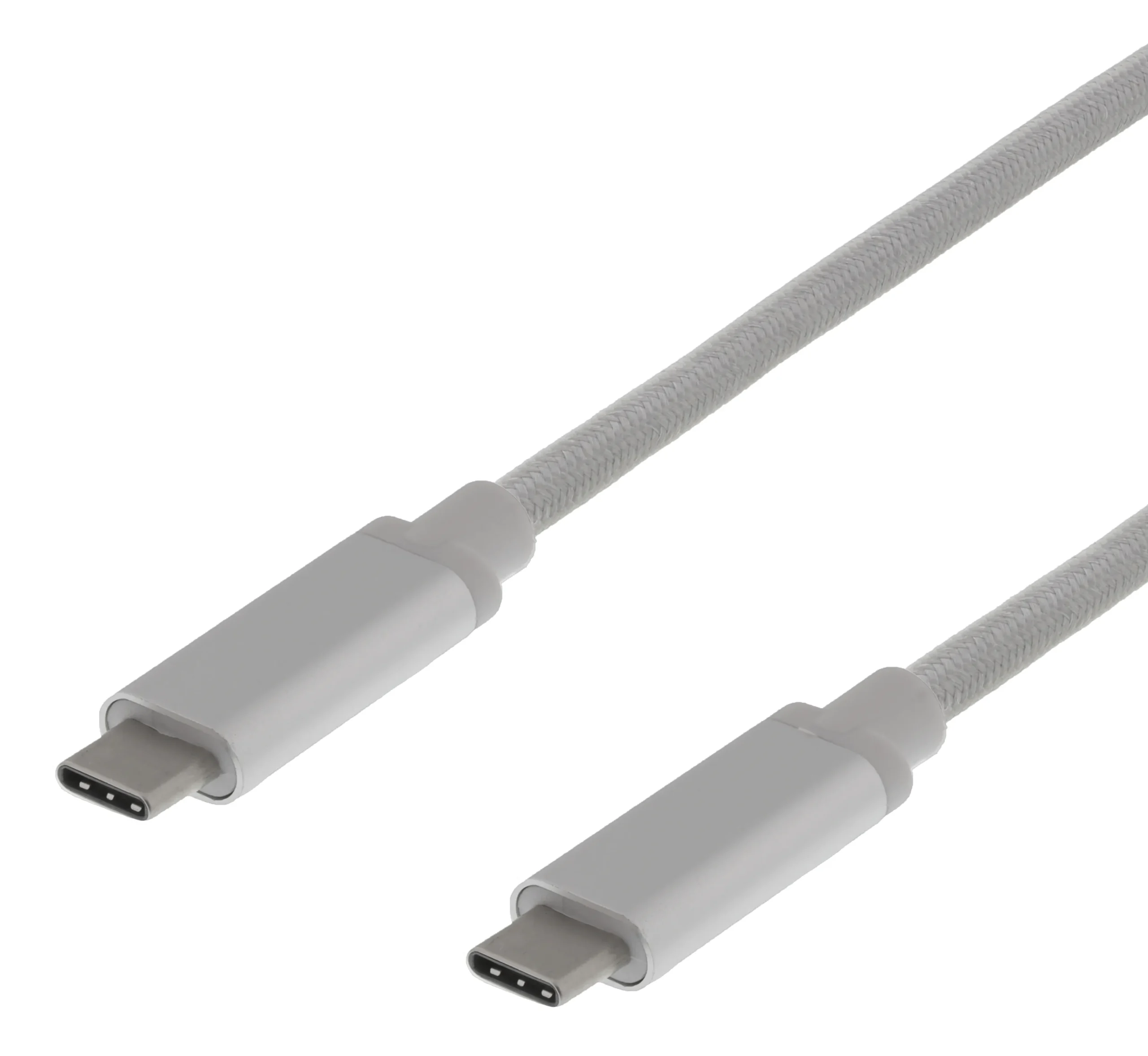 Deltaco USB-C – USB-C 3.1 Gen 2 -kaapeli, 0,5 m, Harmaa