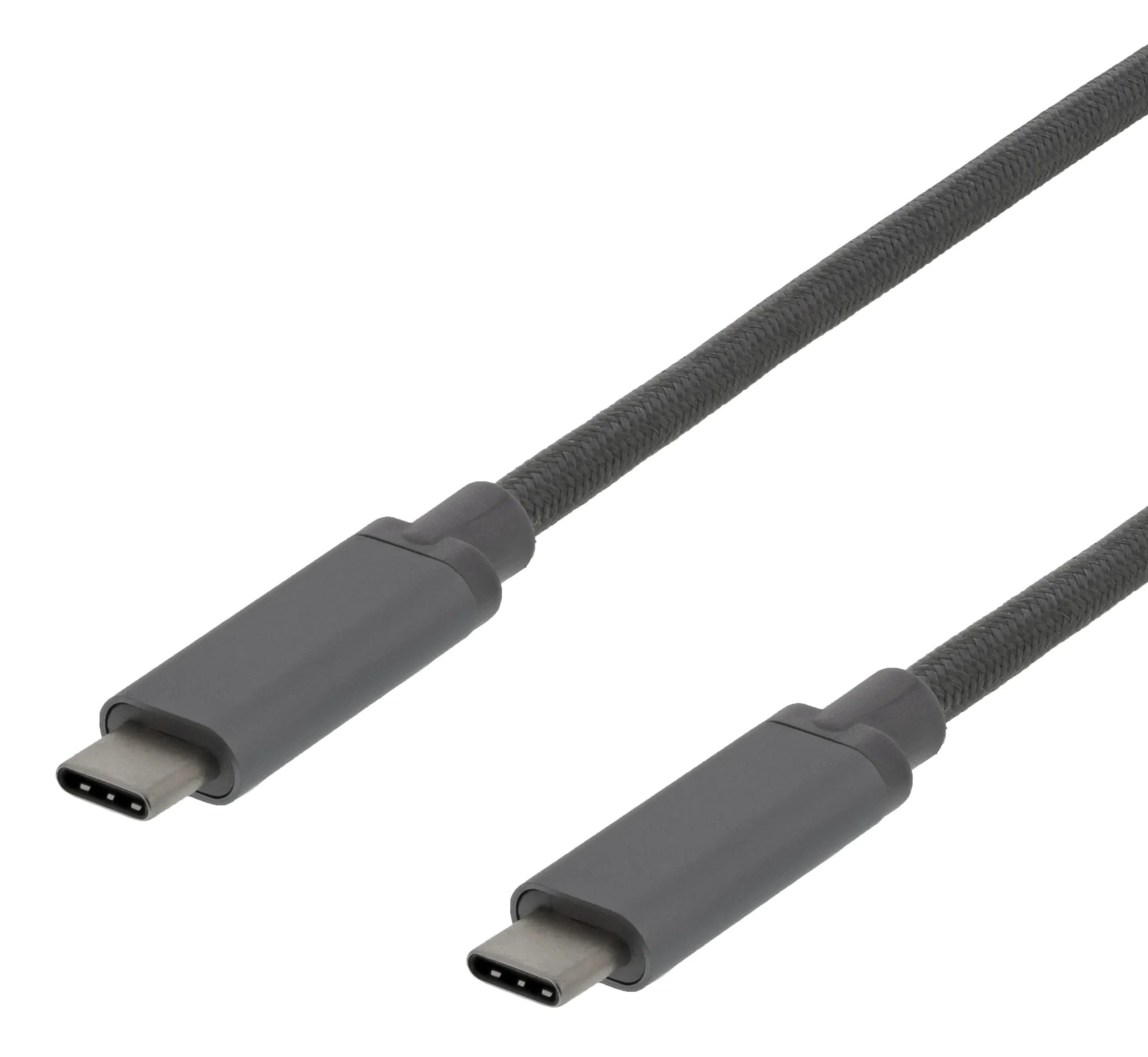 Deltaco USB-C – USB-C 3.1 Gen 2 -kaapeli, 1 m, Harmaa