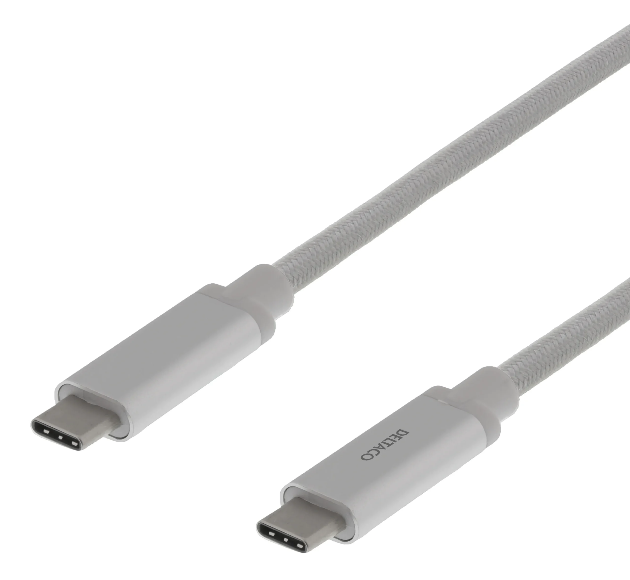 Deltaco Mobility USB-C – USB-C 3.1 Gen 2 -kaapeli, 1 m, Hopea