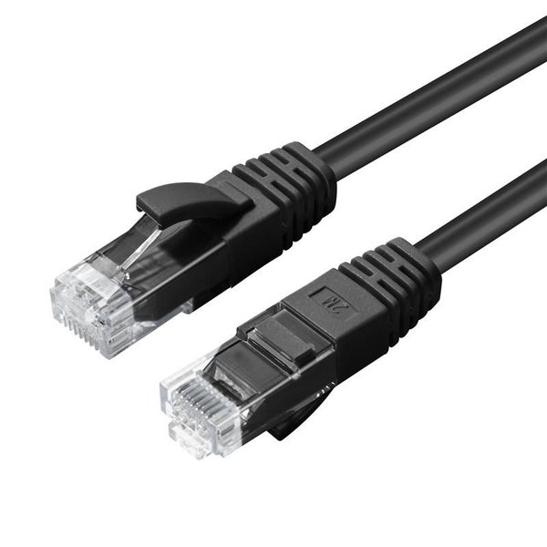 MicroConnect Cat6a U/UTP -verkkokaapeli, 7,5 m, Musta