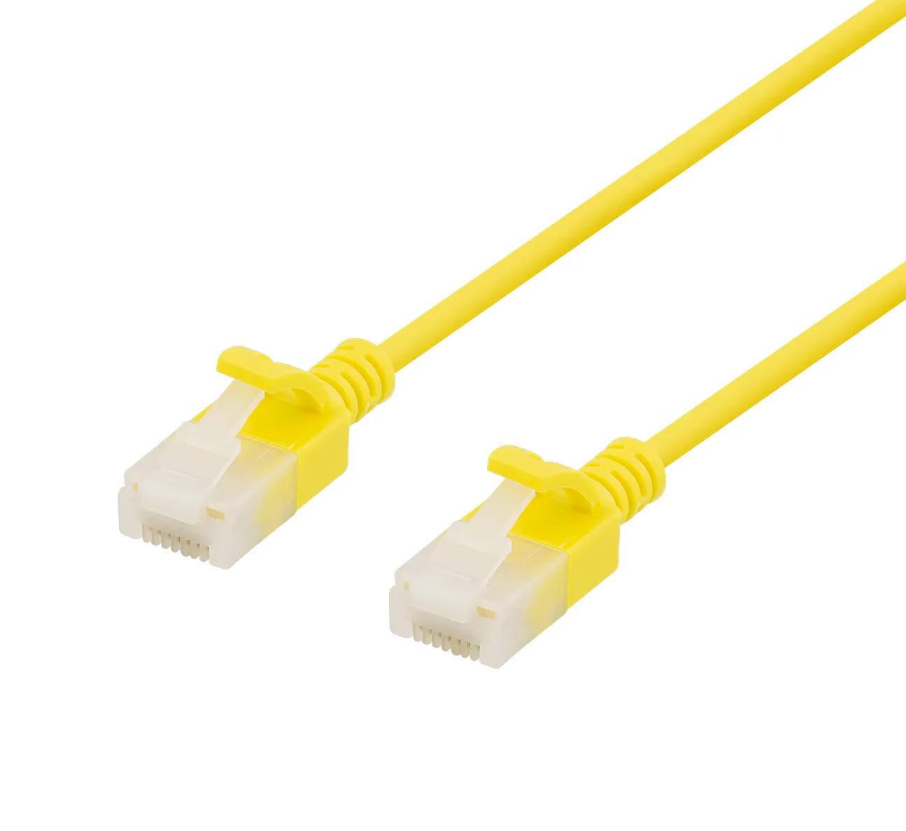 Deltaco Cat6a U/UTP -verkkokaapeli, 0,5m, Keltainen