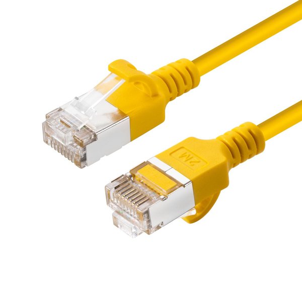 MicroConnect Cat6a U/FTP Slim -verkkokaapeli, 1,5m, Yellow
