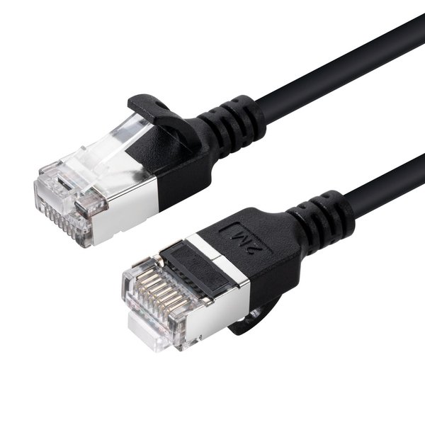 MicroConnect Cat6a U/FTP - Slim verkkokaapeli, 5 m, Musta