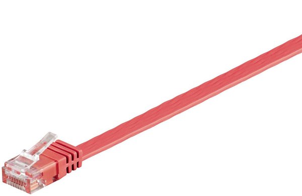MicroConnect Cat6 U/UTP Flat -verkkokaapeli, 1 m, Punainen