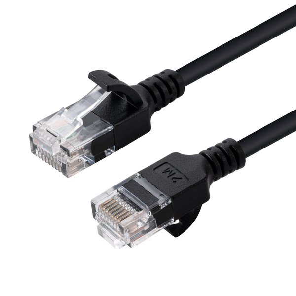 MicroConnect Cat6 U/UTP Slim -verkkokaapeli, 10 m, Musta