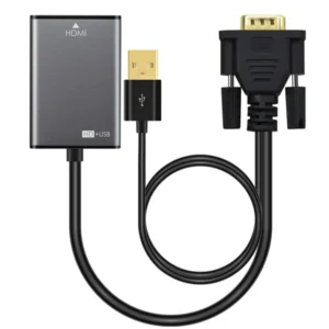 MicroConnect Adapter VGA 15pin - HDMI M-F -adapteri, Musta