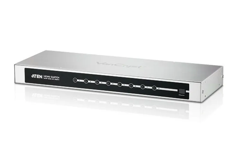 ATEN, HDMI switch, 8 in 1 ut, fjärr, HDCP, silver