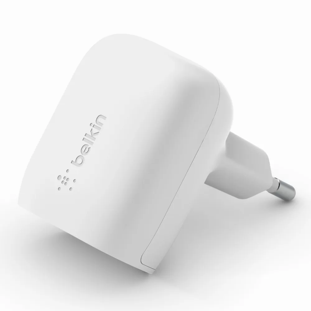 20W USB-C PD PPS Single Wall Charger, White