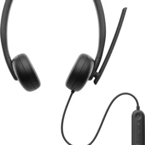 Dell WH3024 MS Teams/Zoom -kuulokkeet mikrofonilla, Musta