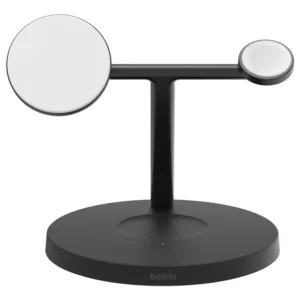 BELKIN BOOST CHARGE PRO 3-in-1 Qi2 15w Wireless Charger with Apple watch fast charge -langaton laturi, Valkoinen