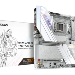 Gigabyte X870 Aorus Tachyon Ice Gen5 DDR5 AM5 ATX -emolevy