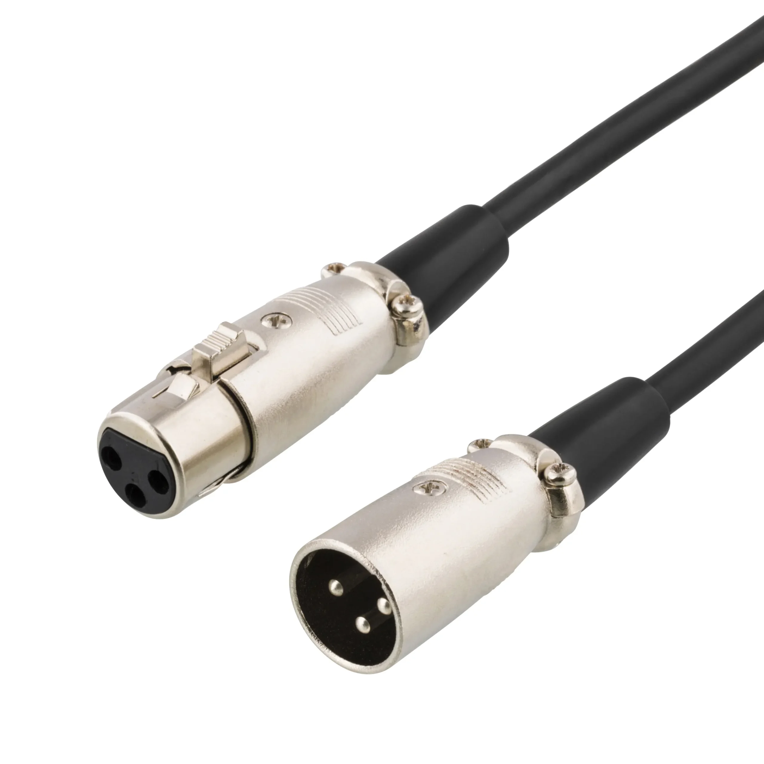 DELTACO XLR cable,3pin male to 3pin female,5m black