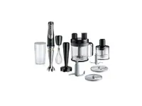 Braun MultiQuick 9 MQ 9187XLI, Upotettava sekoitin, 0,6 L, Syke-toiminto, Jäänmurskaus, 1200 W, Musta, Ruostumaton teräs