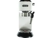 De’Longhi Dedica Style EC 685.W, Espressokone, 1,1 L, Kahvinappi, Jauhettu kahvi, 1300 W, Musta, Hopea, Valkoinen