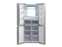 Scandomestic SKF 481 X - Amerikkalainen jääkaappi - leveys: 78,5 cm - syvyys: 71,6 cm - korkeus: 181 cm - 492 litraa - Ruostumaton teräs