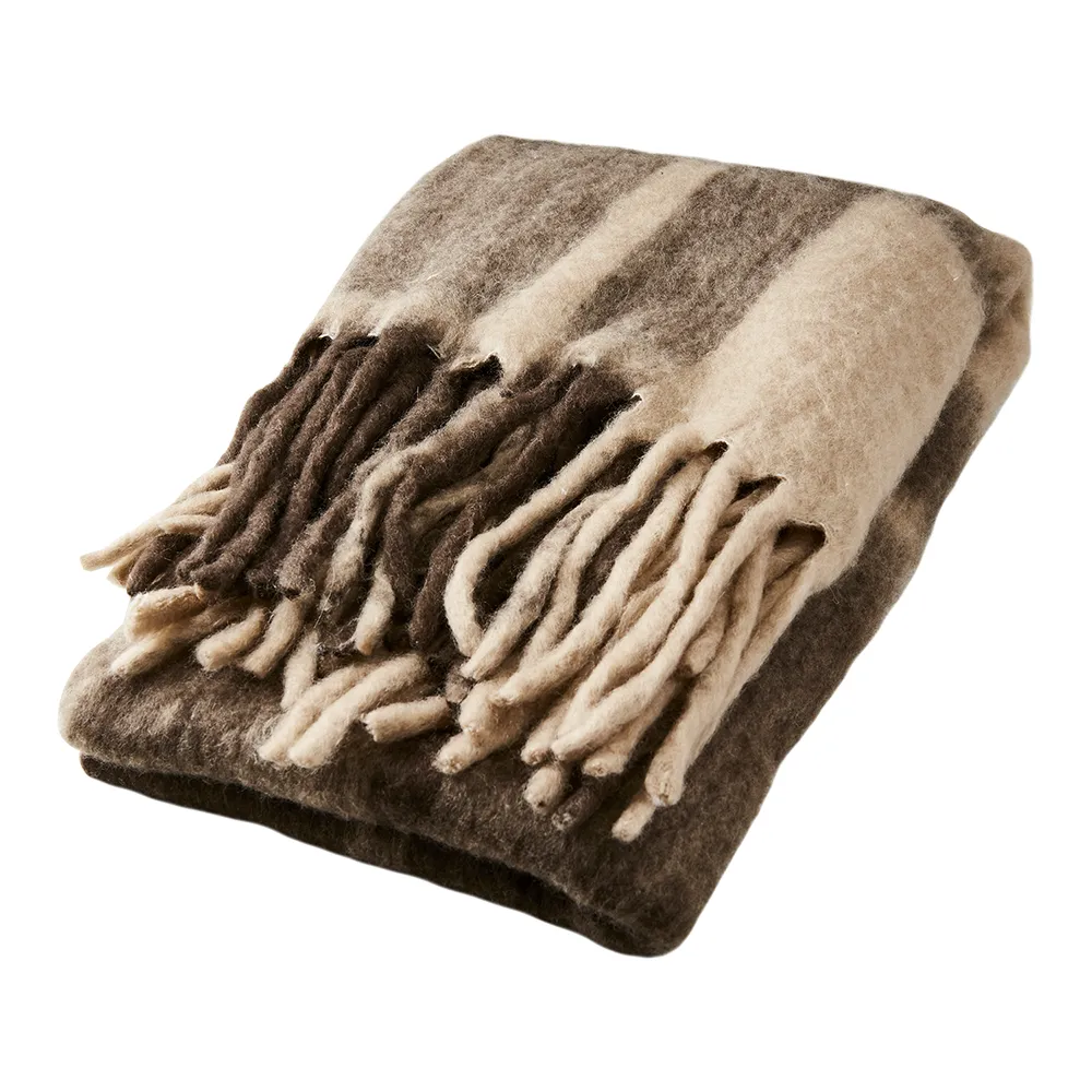 Affari of Sweden, FRASSE pläd brun/beige/grå