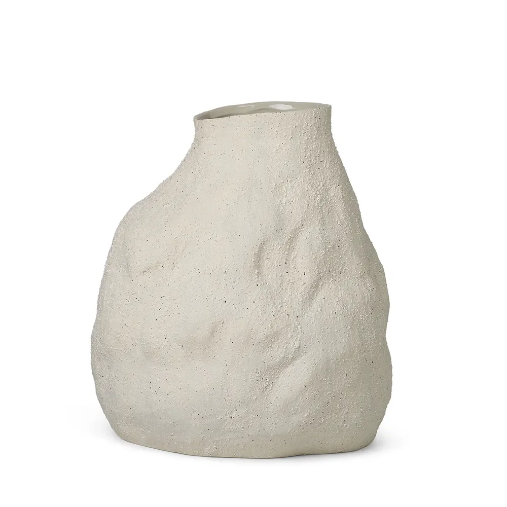 Ferm Living, Vulca Vase - Large - Off-white Stone