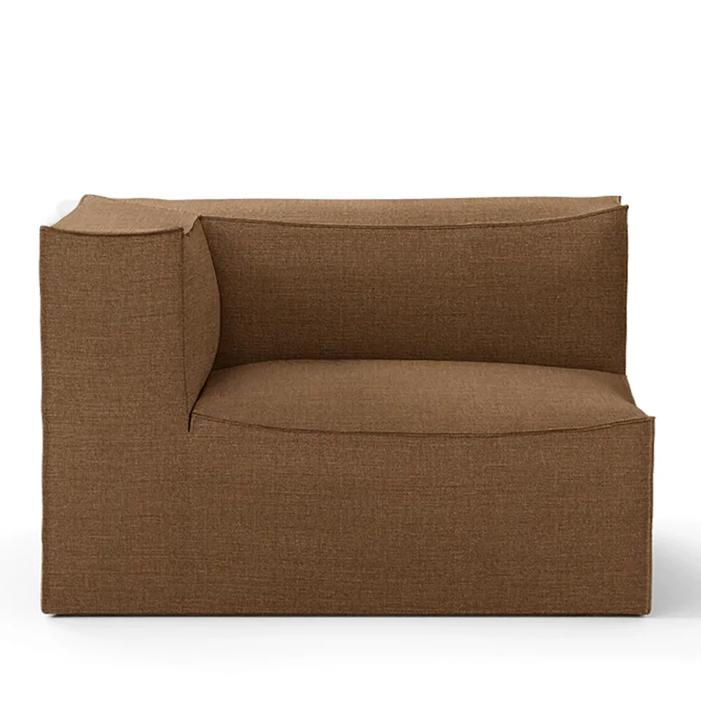 Ferm Living, Catena Sofa Armrest Left S400 - Hot Madison - Smoked Chocolate