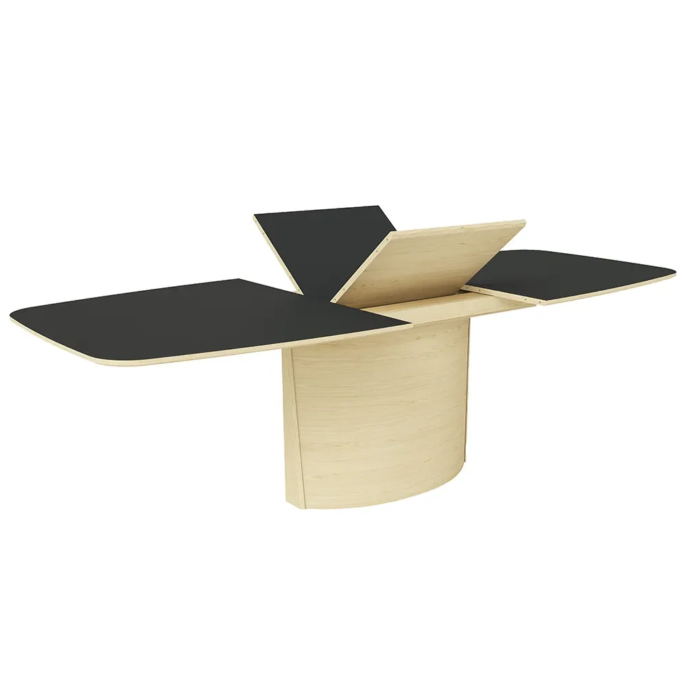 Skovby, Sm117 Bord Ek Vitolja/Svart Nanolaminat 192-252X102X74Cm