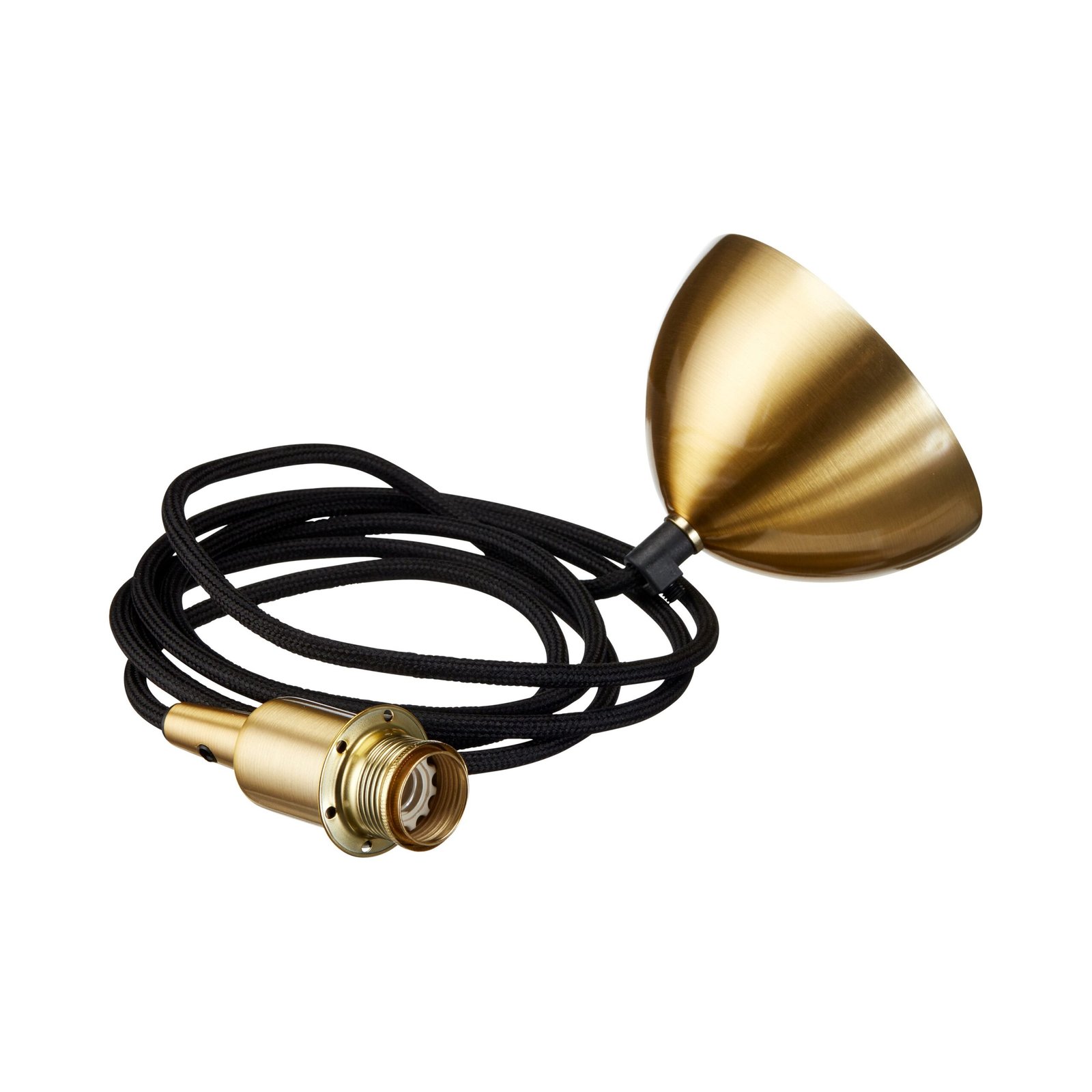 Belid, Gloria Upphäng E14 Mässing, Svart Kabel