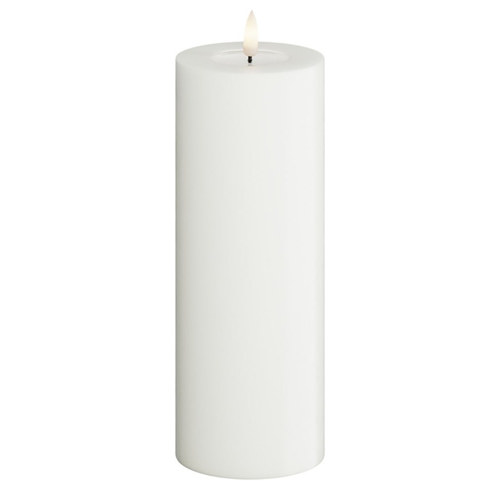 Deluxe Homeart, LED blockljus 7,5x20 cm vit