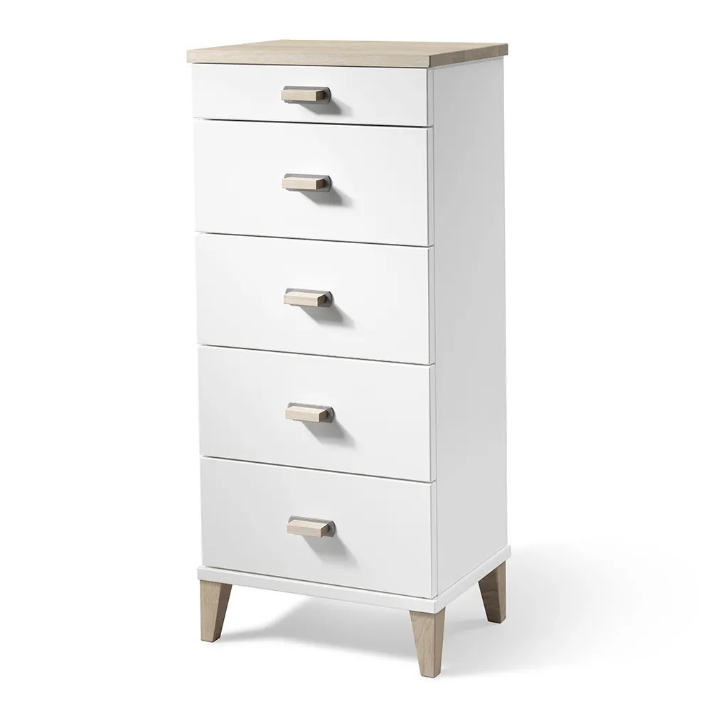 Oscarssons Möbel, Malva Byrå H94 B40 Vitlack/Vitoljad Ek