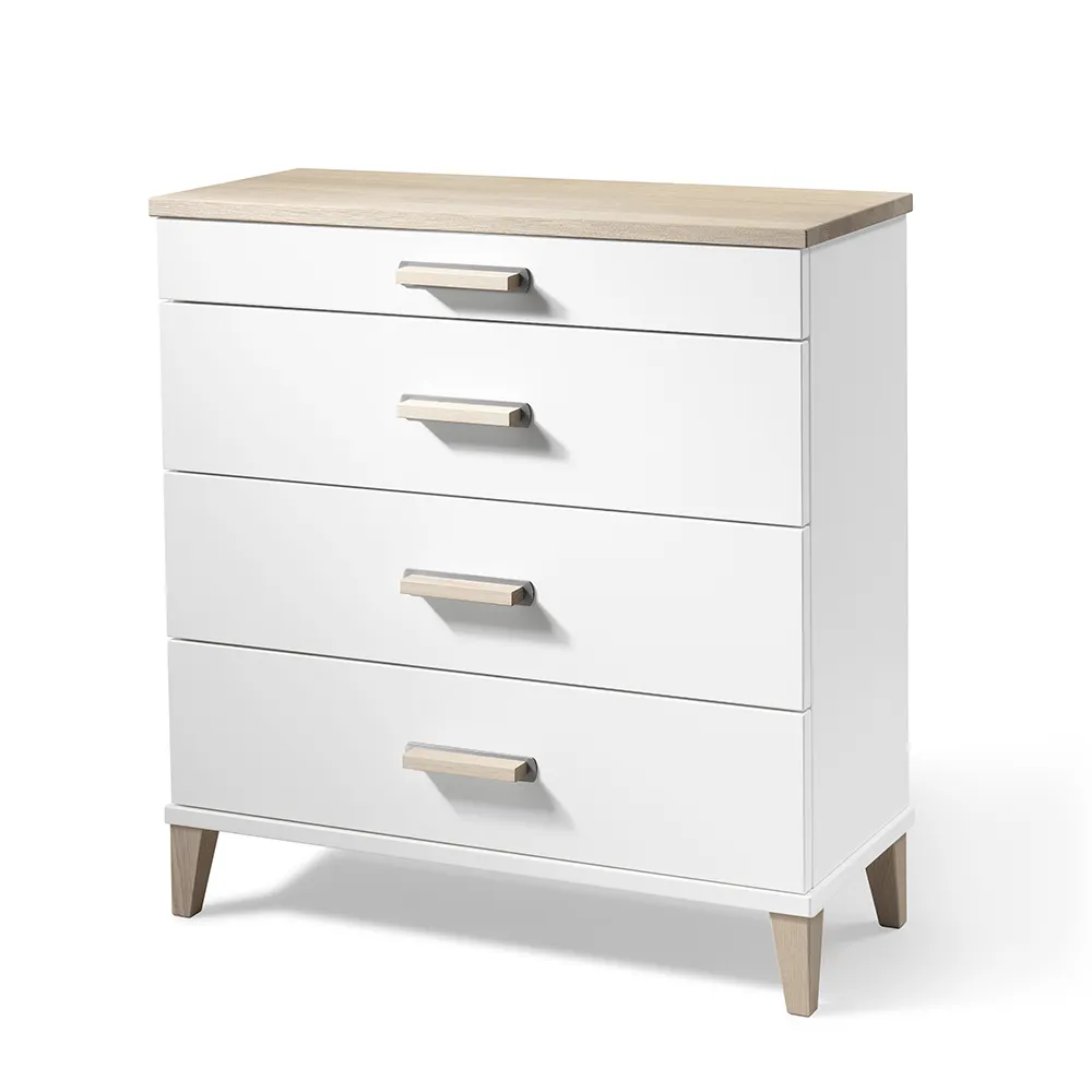 Oscarssons Möbel, Malva Byrå H76 B70 Vitlack/Vitoljad Ek