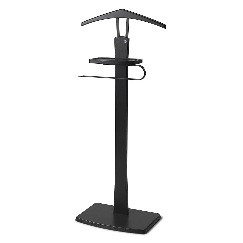 Oscarssons Möbel, Zeve Herrbetjänt Svartbetsad Ask/Mattsvart stål