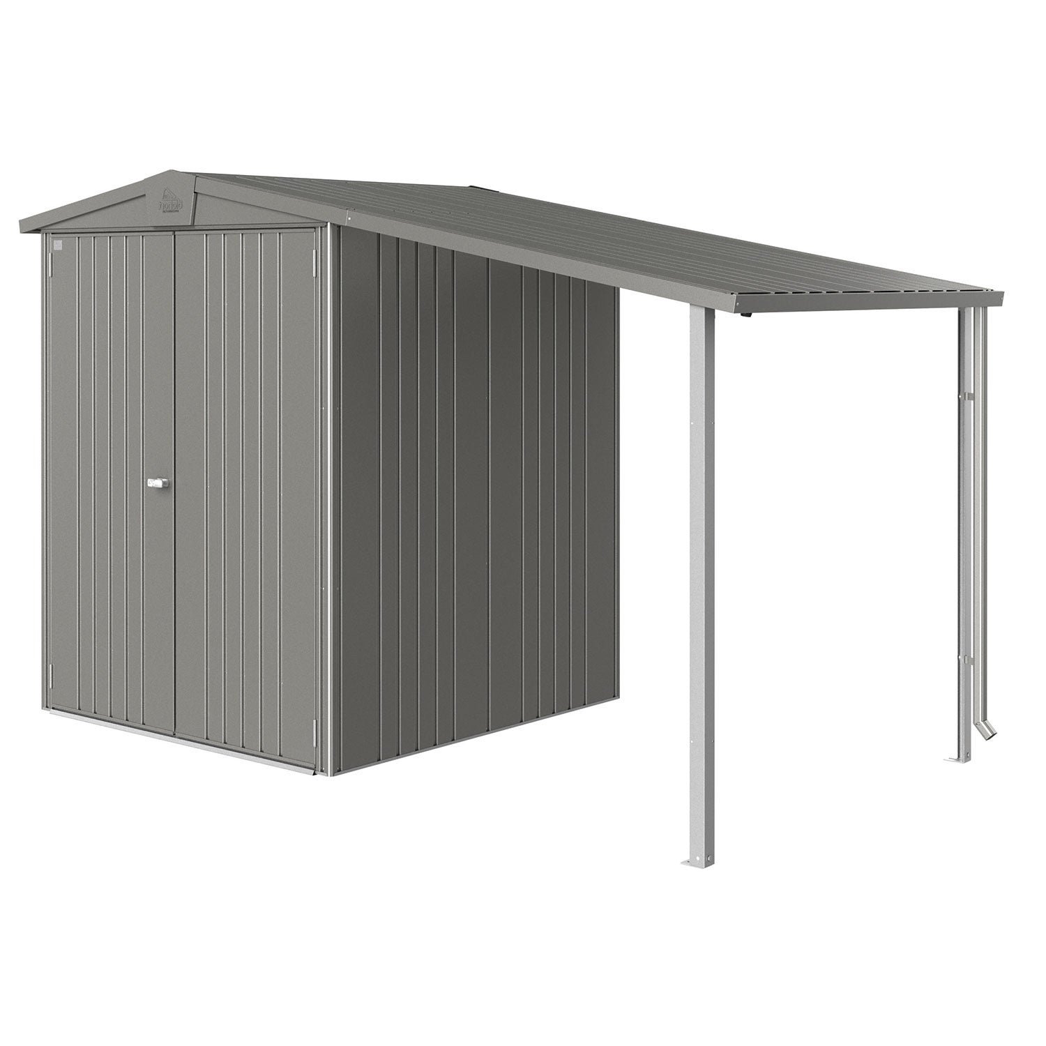 Biohort, Europa sidotak Trädgårdsskjul storlek 234a metallic kvarts-grå Biohort