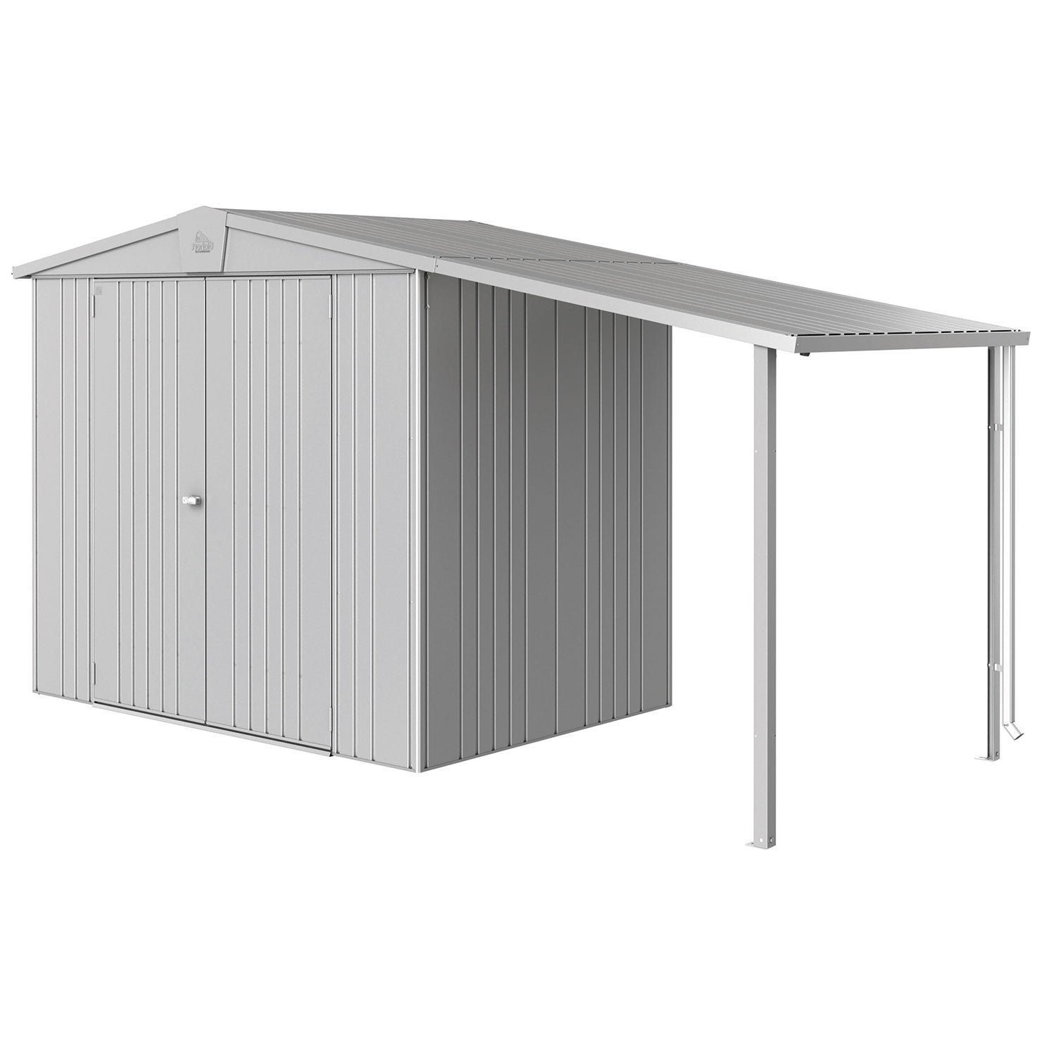 Biohort, Europa sidotak Trädgårdsskjul storlek 234a metallic silver Biohort