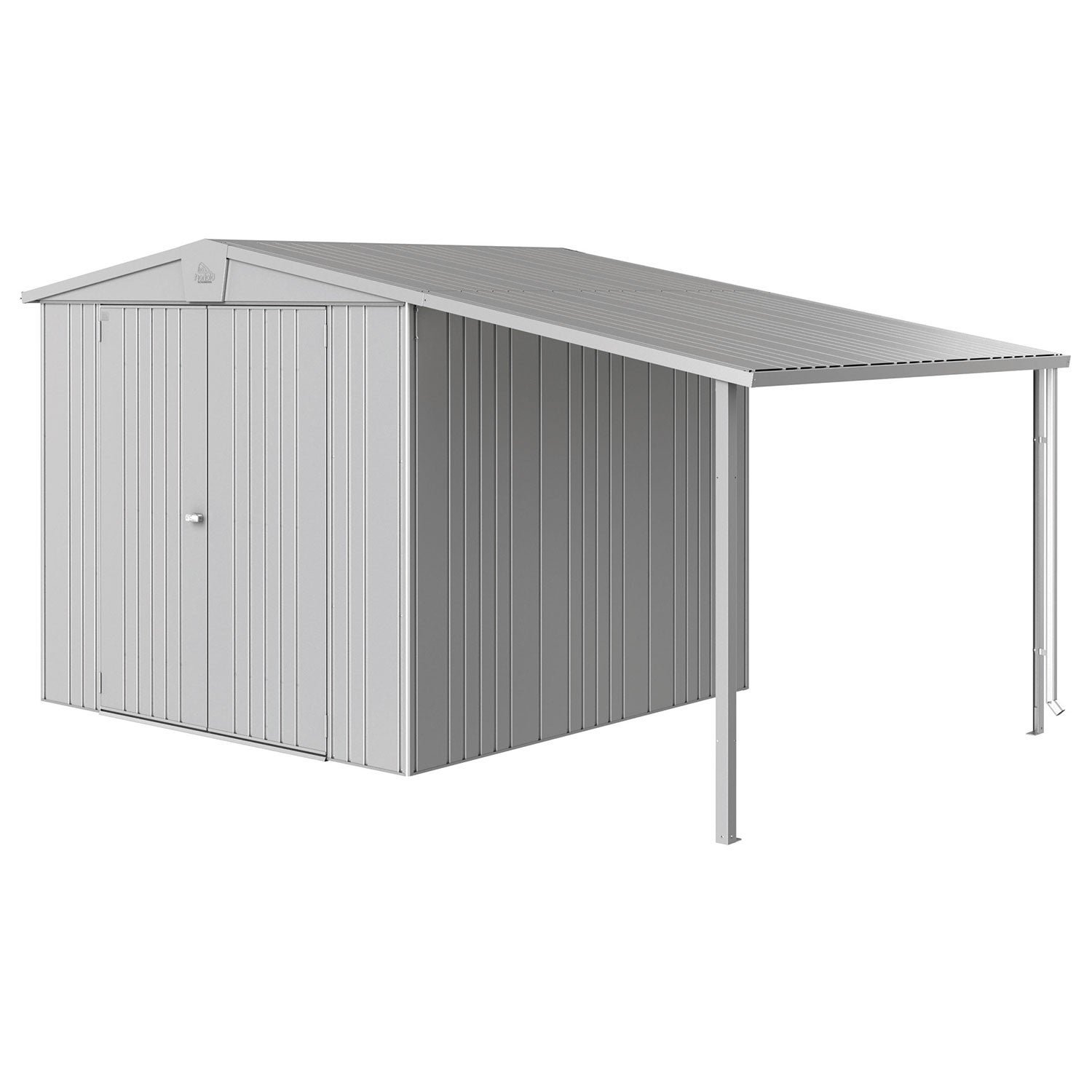 Biohort, Europa sidotak Trädgårdsskjul storlek 45 metallic silver Biohort